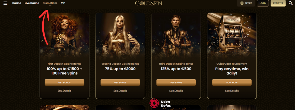 Goldspin casino bonus